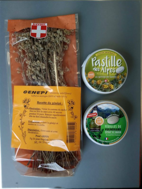 Brins de Génépi ET 2 boites de Pastilles à choisir
