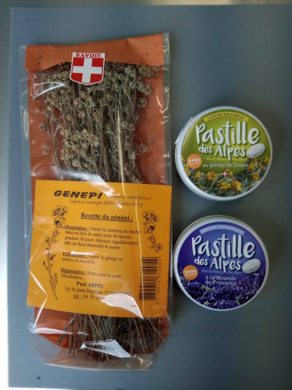 Brins de Génépi ET 2 boites de Pastilles à choisir