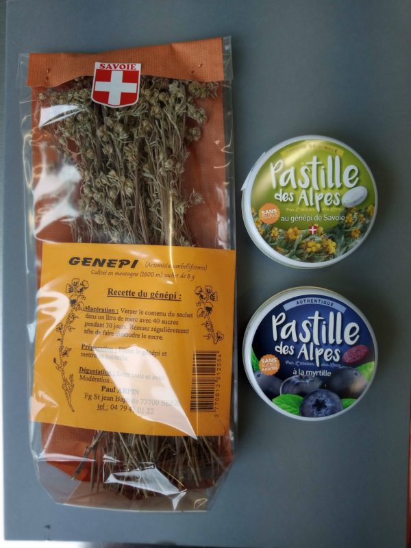 Brins de Génépi ET 2 boites de Pastilles à choisir
